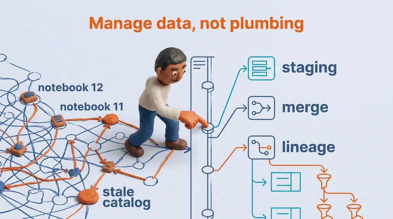 Manage data, not plumbing